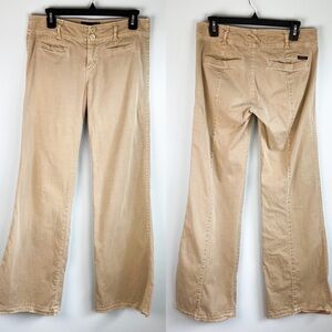 SANCTUARY Anthropologie Khaki Cargo Utility Wide Leg Pants Size 6